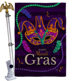 Carnival Mardi Gras - Mardi Gras Spring Vertical Impressions Decorative Flags HG118013 Made In USA