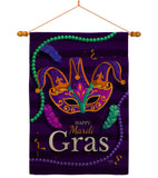 Carnival Mardi Gras - Mardi Gras Spring Vertical Impressions Decorative Flags HG118013 Made In USA