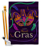 Carnival Mardi Gras - Mardi Gras Spring Vertical Impressions Decorative Flags HG118013 Made In USA