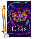 Carnival Mardi Gras - Mardi Gras Spring Vertical Impressions Decorative Flags HG118013 Made In USA