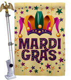 Celebration Mardi Gras - Mardi Gras Spring Vertical Impressions Decorative Flags HG118014 Made In USA