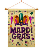 Celebration Mardi Gras - Mardi Gras Spring Vertical Impressions Decorative Flags HG118014 Made In USA