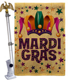 Celebration Mardi Gras - Mardi Gras Spring Vertical Impressions Decorative Flags HG118014 Made In USA