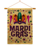 Celebration Mardi Gras - Mardi Gras Spring Vertical Impressions Decorative Flags HG118014 Made In USA