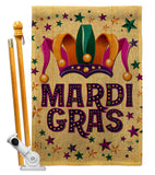 Celebration Mardi Gras - Mardi Gras Spring Vertical Impressions Decorative Flags HG118014 Made In USA