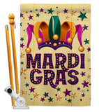 Celebration Mardi Gras - Mardi Gras Spring Vertical Impressions Decorative Flags HG118014 Made In USA