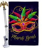 Mardi Gras - Mardi Gras Spring Vertical Impressions Decorative Flags HG118018 Made In USA