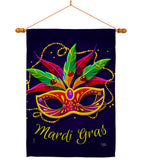 Mardi Gras - Mardi Gras Spring Vertical Impressions Decorative Flags HG118018 Made In USA