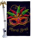 Mardi Gras - Mardi Gras Spring Vertical Impressions Decorative Flags HG118018 Made In USA