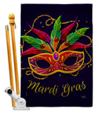 Mardi Gras - Mardi Gras Spring Vertical Impressions Decorative Flags HG118018 Made In USA