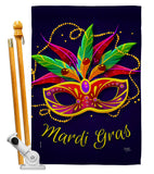 Mardi Gras - Mardi Gras Spring Vertical Impressions Decorative Flags HG118018 Made In USA