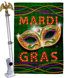 Mardi Gras Fun - Mardi Gras Spring Vertical Impressions Decorative Flags HG120301 Made In USA