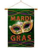 Mardi Gras Fun - Mardi Gras Spring Vertical Impressions Decorative Flags HG120301 Made In USA