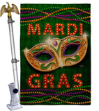 Mardi Gras Fun - Mardi Gras Spring Vertical Impressions Decorative Flags HG120301 Made In USA