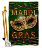 Mardi Gras Fun - Mardi Gras Spring Vertical Impressions Decorative Flags HG120301 Made In USA