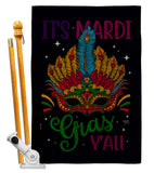 Mardi Gras Yall - Mardi Gras Spring Vertical Impressions Decorative Flags HG120302 Made In USA