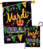 Time To Mardi Gras - Mardi Gras Spring Vertical Impressions Decorative Flags HG118012 Made In USA