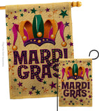 Celebration Mardi Gras - Mardi Gras Spring Vertical Impressions Decorative Flags HG118014 Made In USA