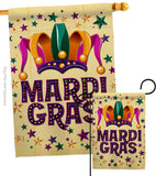 Celebration Mardi Gras - Mardi Gras Spring Vertical Impressions Decorative Flags HG118014 Made In USA