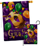 Mardi Gras Balloons - Mardi Gras Spring Vertical Impressions Decorative Flags HG118017 Made In USA