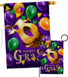 Mardi Gras Balloons - Mardi Gras Spring Vertical Impressions Decorative Flags HG118017 Made In USA