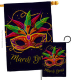 Mardi Gras - Mardi Gras Spring Vertical Impressions Decorative Flags HG118018 Made In USA