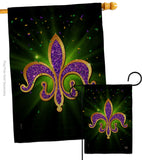Fleur De Lis - Mardi Gras Spring Vertical Impressions Decorative Flags HG192436 Made In USA