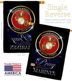 Pray United States Marines - Military Americana Vertical Impressions Decorative Flags HG120063 Made In USA