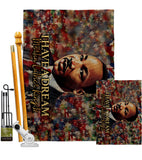 I Have A Dream - Patriotic Americana Horizontal Impressions Decorative Flags HG130433 Made In USA