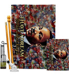 I Have A Dream - Patriotic Americana Horizontal Impressions Decorative Flags HG130433 Made In USA