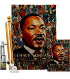 MLK Dream - Patriotic Americana Vertical Impressions Decorative Flags HG130434 Made In USA