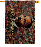 I Have A Dream - Patriotic Americana Horizontal Impressions Decorative Flags HG130433 Made In USA