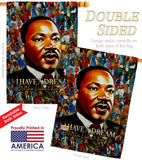 MLK Dream - Patriotic Americana Vertical Impressions Decorative Flags HG130434 Made In USA