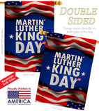 MLK Day - Patriotic Americana Vertical Impressions Decorative Flags HG190040 Made In USA