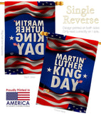 MLK Day - Patriotic Americana Vertical Impressions Decorative Flags HG190040 Made In USA