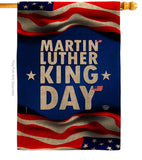 MLK Day - Patriotic Americana Vertical Impressions Decorative Flags HG190040 Made In USA