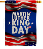 MLK Day - Patriotic Americana Vertical Impressions Decorative Flags HG190040 Made In USA