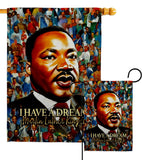 MLK Dream - Patriotic Americana Vertical Impressions Decorative Flags HG130434 Made In USA