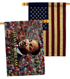 I Have A Dream - Patriotic Americana Horizontal Impressions Decorative Flags HG130433 Made In USA