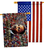 I Have A Dream - Patriotic Americana Horizontal Impressions Decorative Flags HG130433 Made In USA