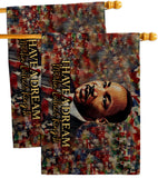 I Have A Dream - Patriotic Americana Horizontal Impressions Decorative Flags HG130433 Made In USA