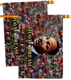 I Have A Dream - Patriotic Americana Horizontal Impressions Decorative Flags HG130433 Made In USA