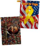 I Have A Dream - Patriotic Americana Horizontal Impressions Decorative Flags HG130433 Made In USA