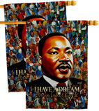 MLK Dream - Patriotic Americana Vertical Impressions Decorative Flags HG130434 Made In USA