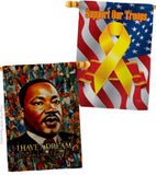 MLK Dream - Patriotic Americana Vertical Impressions Decorative Flags HG130434 Made In USA