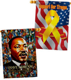 MLK Dream - Patriotic Americana Vertical Impressions Decorative Flags HG130434 Made In USA