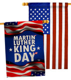 MLK Day - Patriotic Americana Vertical Impressions Decorative Flags HG190040 Made In USA