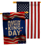 MLK Day - Patriotic Americana Vertical Impressions Decorative Flags HG190040 Made In USA