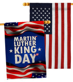 MLK Day - Patriotic Americana Vertical Impressions Decorative Flags HG190040 Made In USA