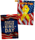 MLK Day - Patriotic Americana Vertical Impressions Decorative Flags HG190040 Made In USA